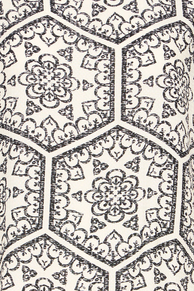 Fransa Oline Boho Print Short Sleeve Top