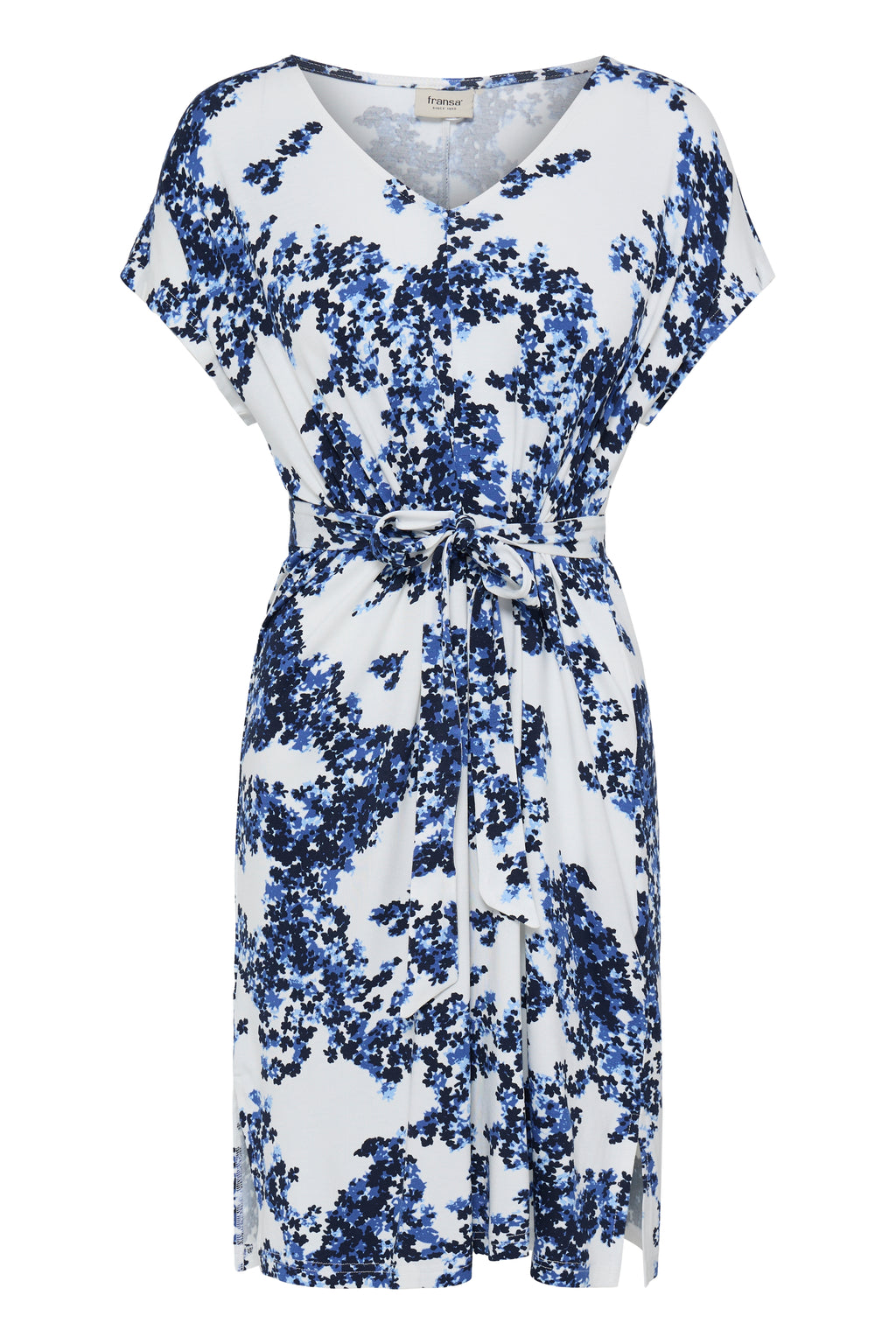 Fransa Amy Floral Pattern Tie Waist Dress