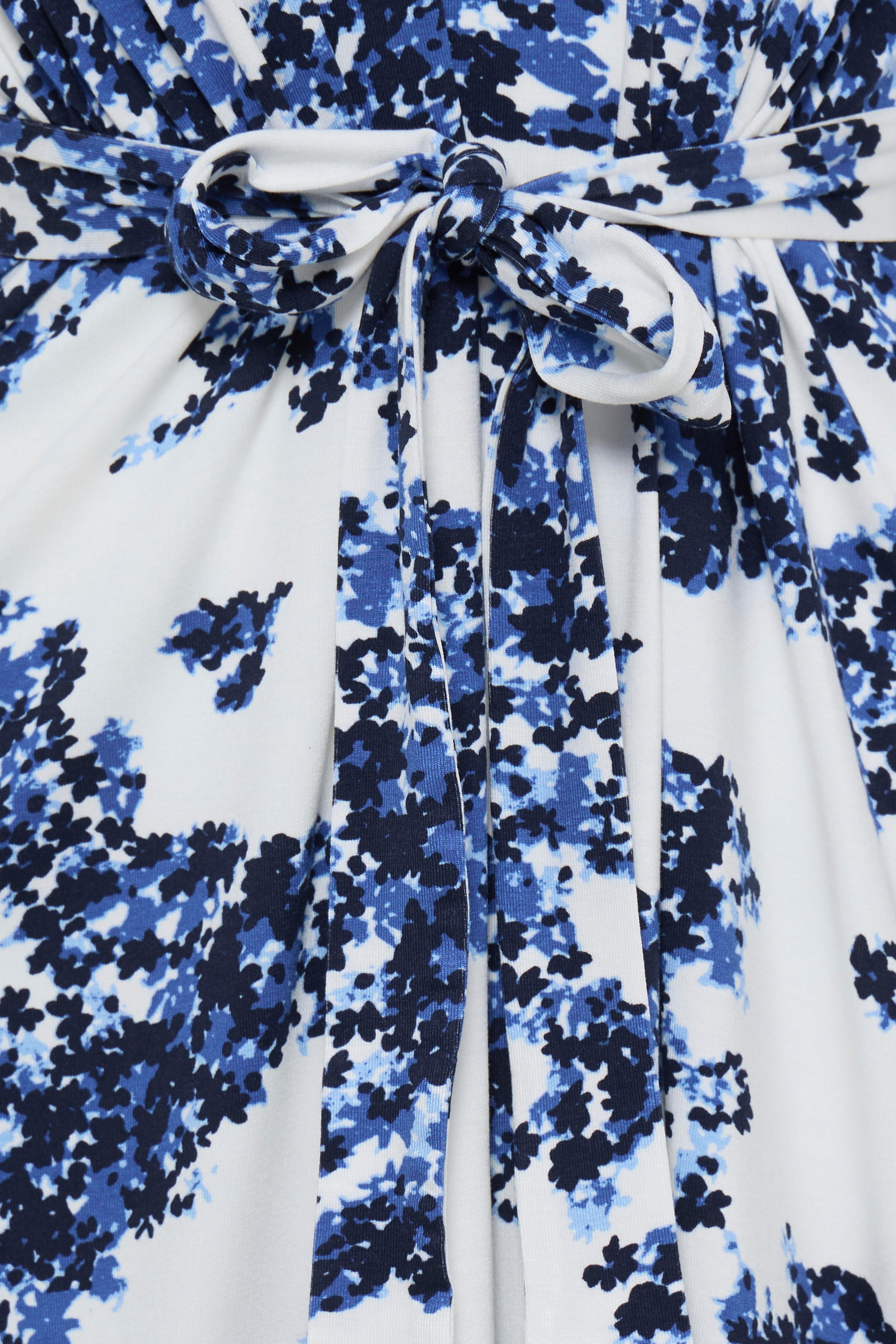 Fransa Amy Floral Pattern Tie Waist Dress