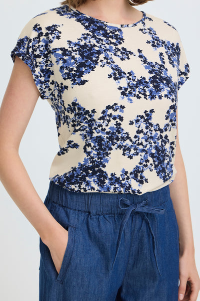 Fransa Amy Floral Pattern T-Shirt