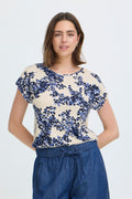 Fransa Amy Floral Pattern T-Shirt
