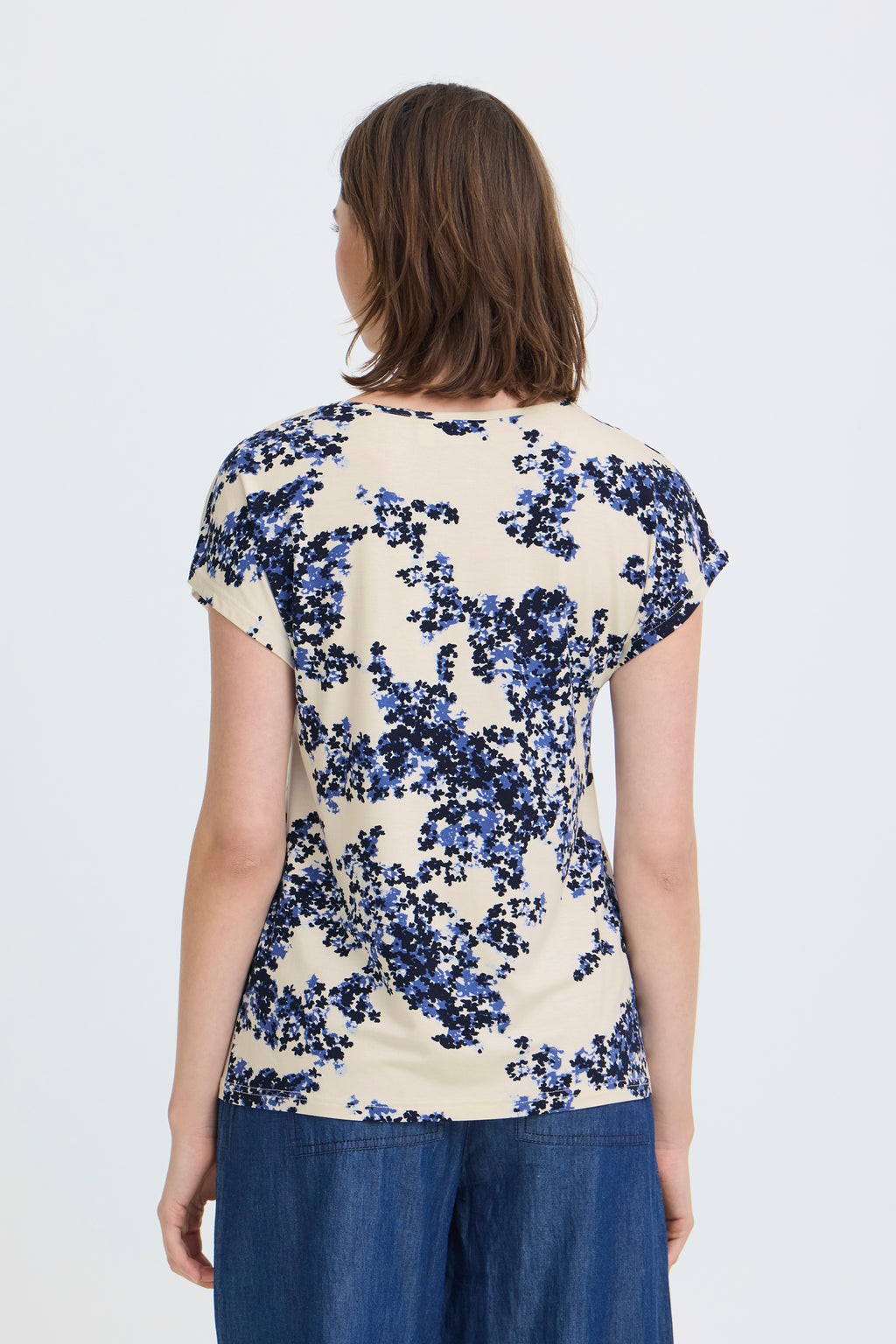 Fransa Amy Floral Pattern T-Shirt