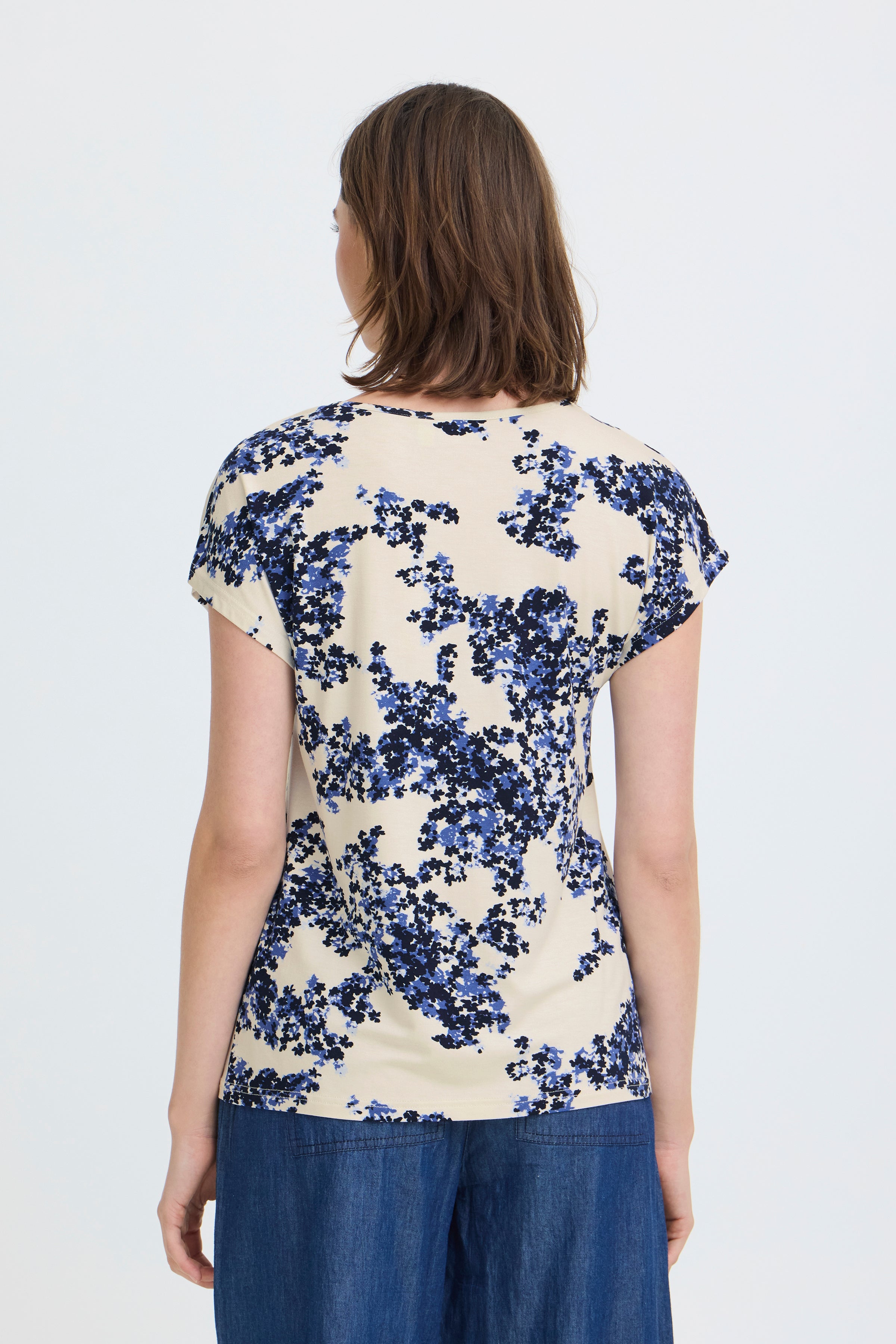 Fransa Amy Floral Pattern T-Shirt