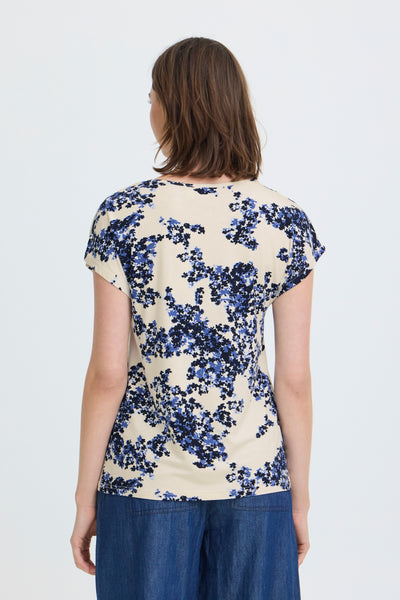 Fransa Amy Floral Pattern T-Shirt