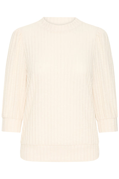 Fransa Damia Ribbed Knit T-Shirt