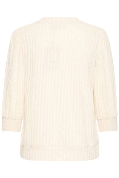 Fransa Damia Ribbed Knit T-Shirt