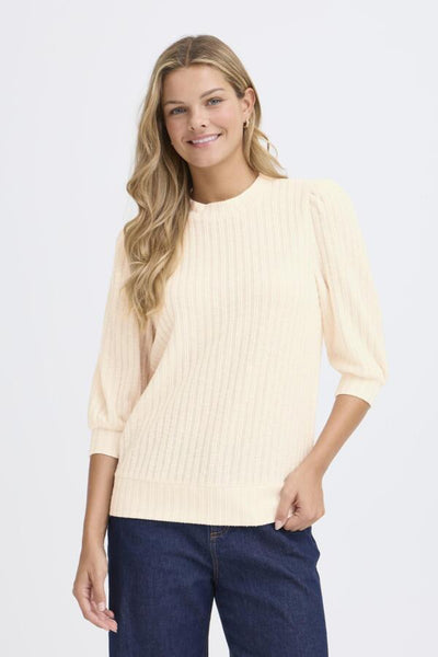Fransa Damia Ribbed Knit T-Shirt