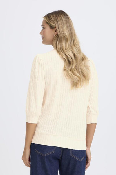 Fransa Damia Ribbed Knit T-Shirt