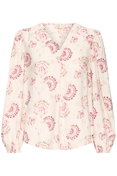 Fransa Kalia Floral Print V-Neck Blouse