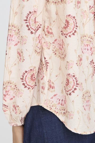 Fransa Kalia Floral Print V-Neck Blouse