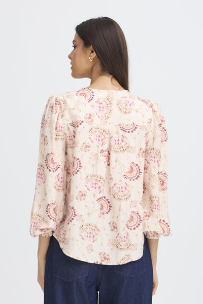 Fransa Kalia Floral Print V-Neck Blouse