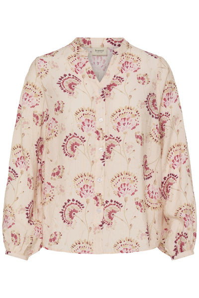 Fransa Kalia Floral Print Button Front Shirt