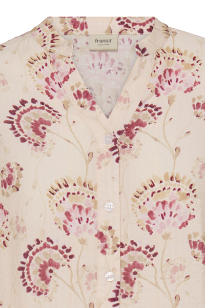 Fransa Kalia Floral Print Button Front Shirt