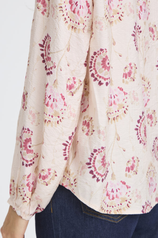 Fransa Kalia Floral Print Button Front Shirt