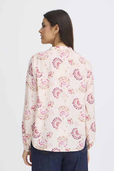 Fransa Kalia Floral Print Button Front Shirt