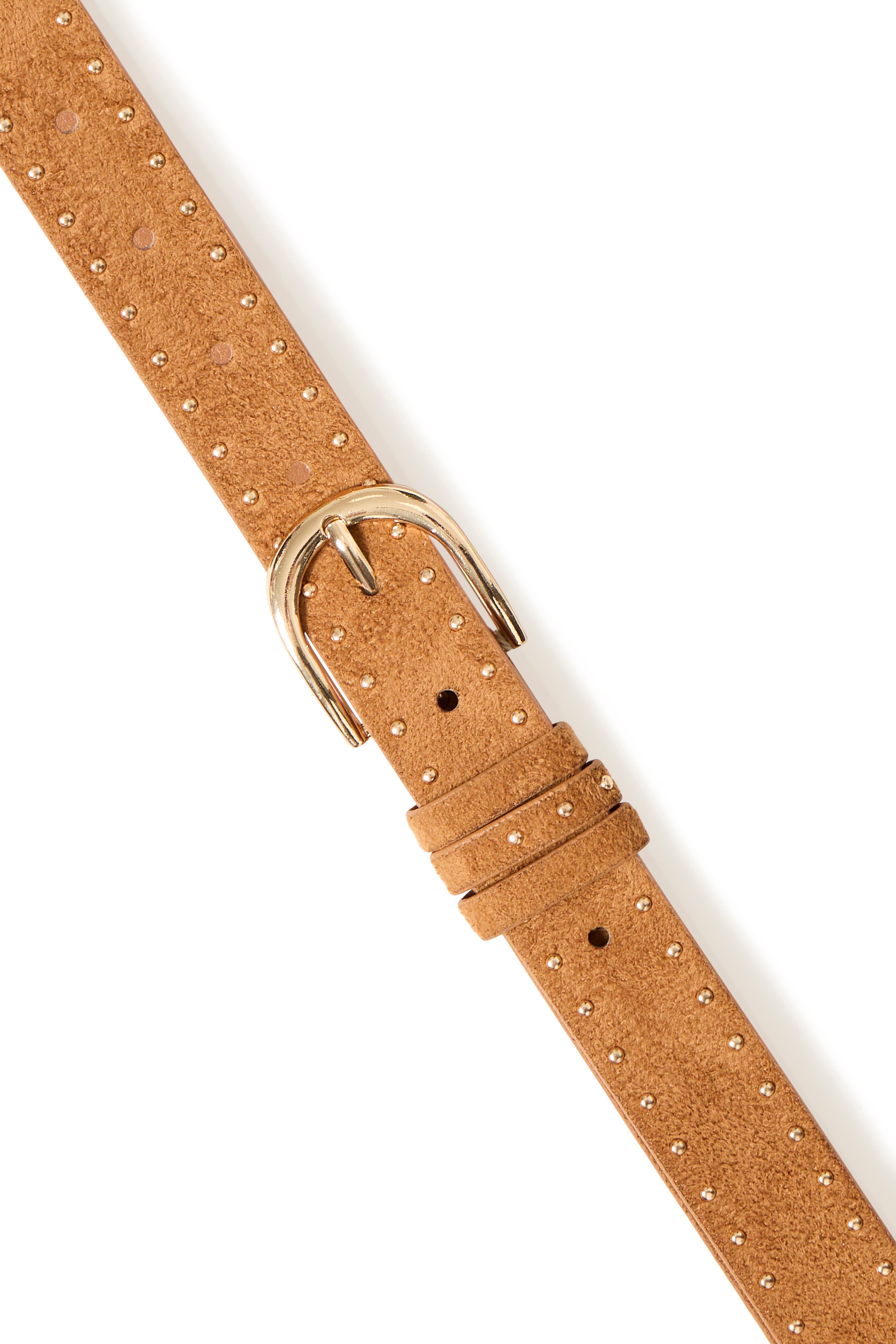 Fransa Sama Faux Suede Studded Belt