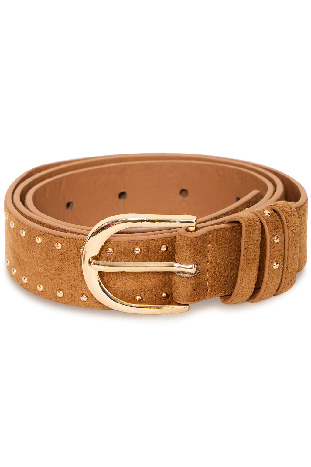 Fransa Sama Faux Suede Studded Belt