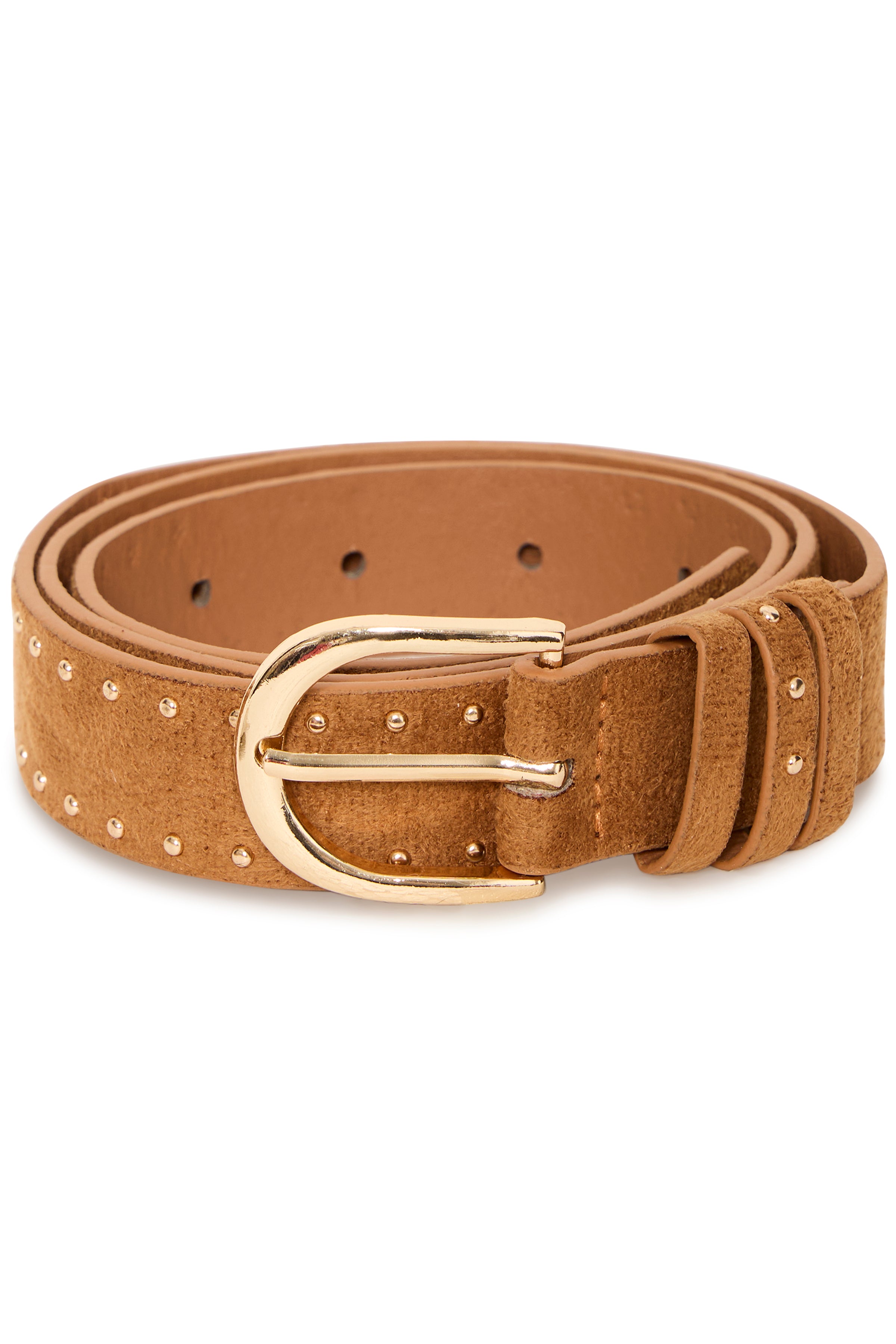 Fransa Sama Faux Suede Studded Belt
