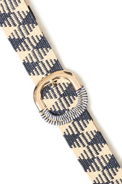 Fransa Isolda Patterned Woven Waist Belt