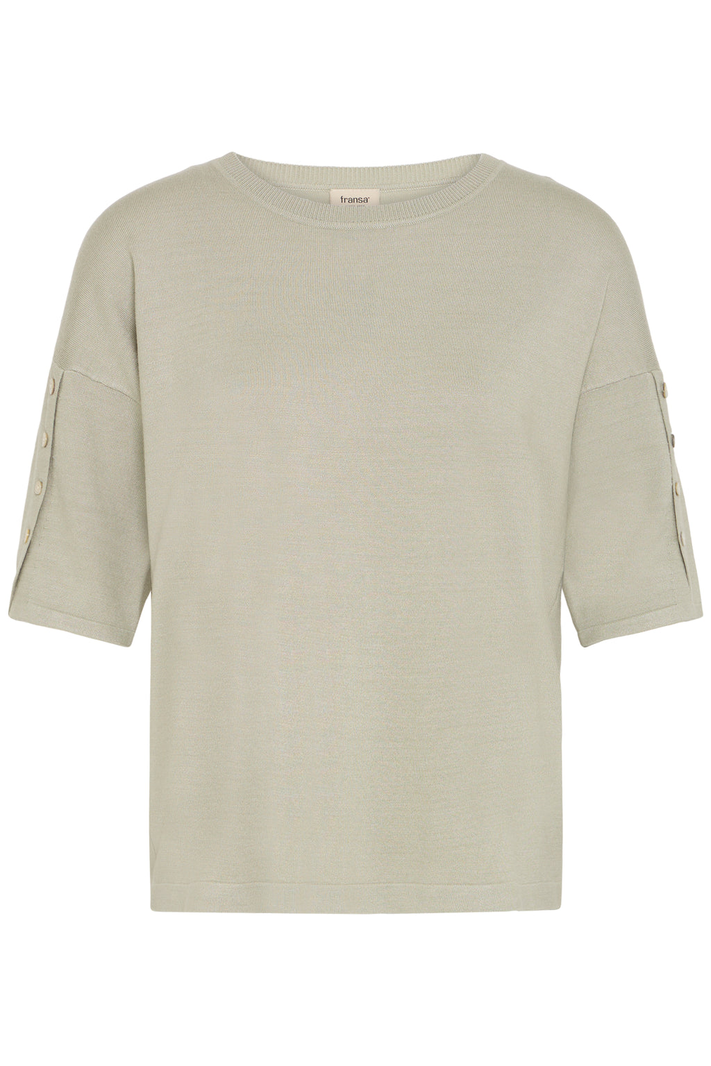 Fransa Besmock Knitted Button Detail Top