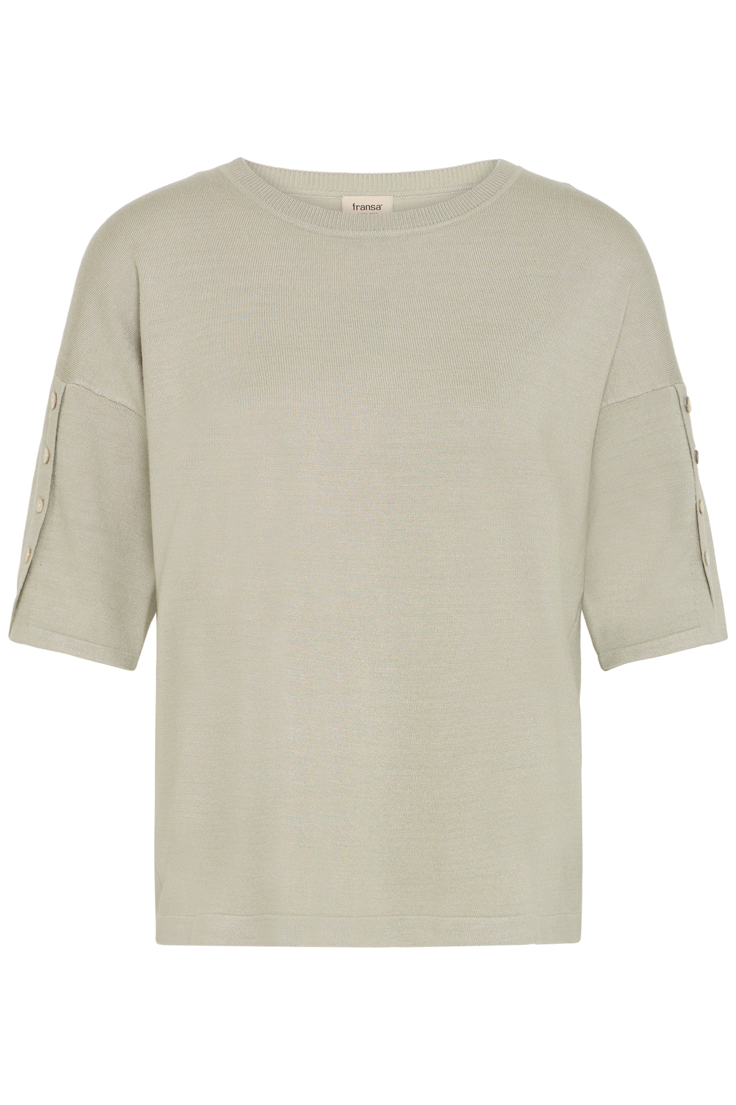 Fransa Besmock Knitted Button Detail Top