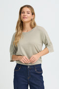 Fransa Besmock Knitted Button Detail Top