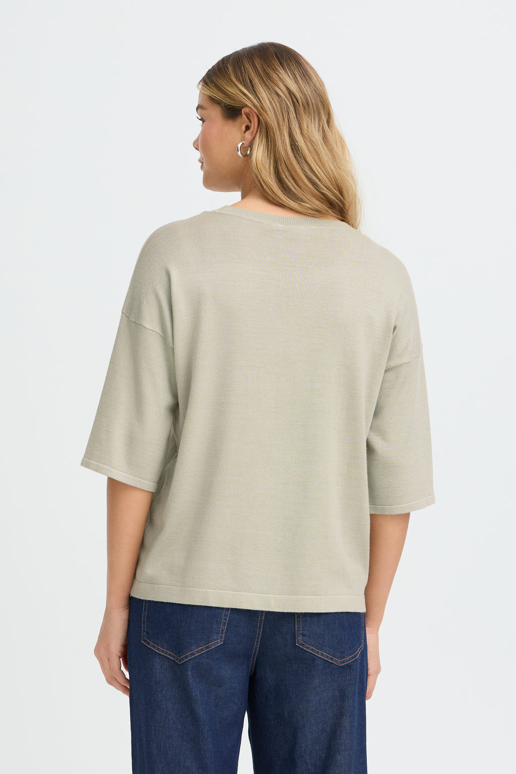 Fransa Besmock Knitted Button Detail Top