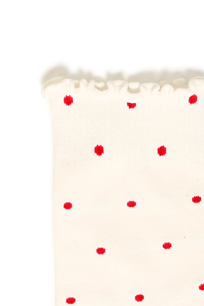 Fransa Sina Socks - Red Polkadot & Floral