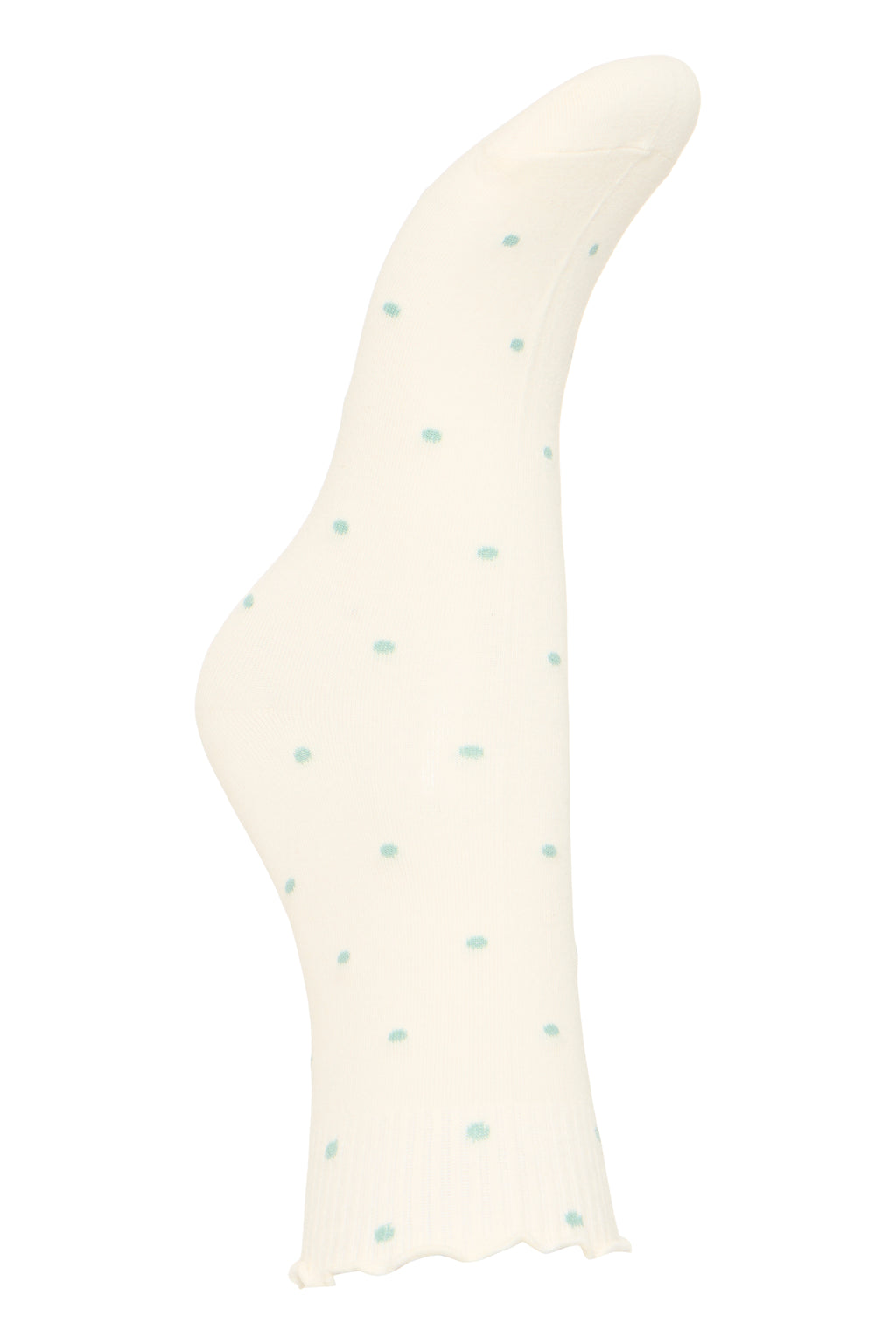 Fransa Sina Socks - Green Polkadot & Floral