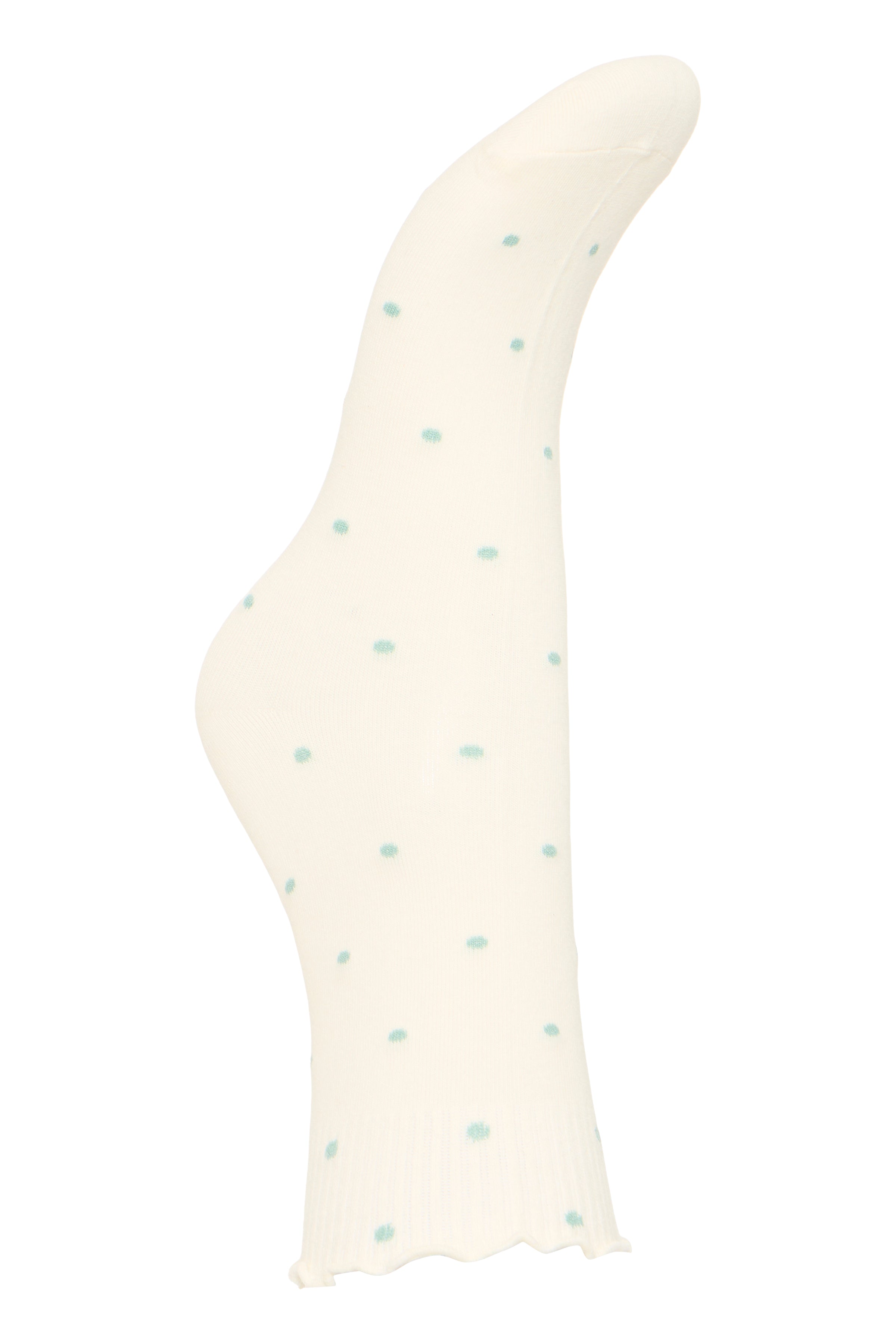 Fransa Sina Socks - Green Polkadot & Floral
