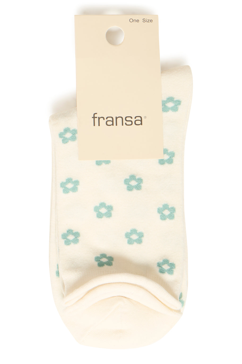 Fransa Sina Socks - Blue Polkadot & Floral