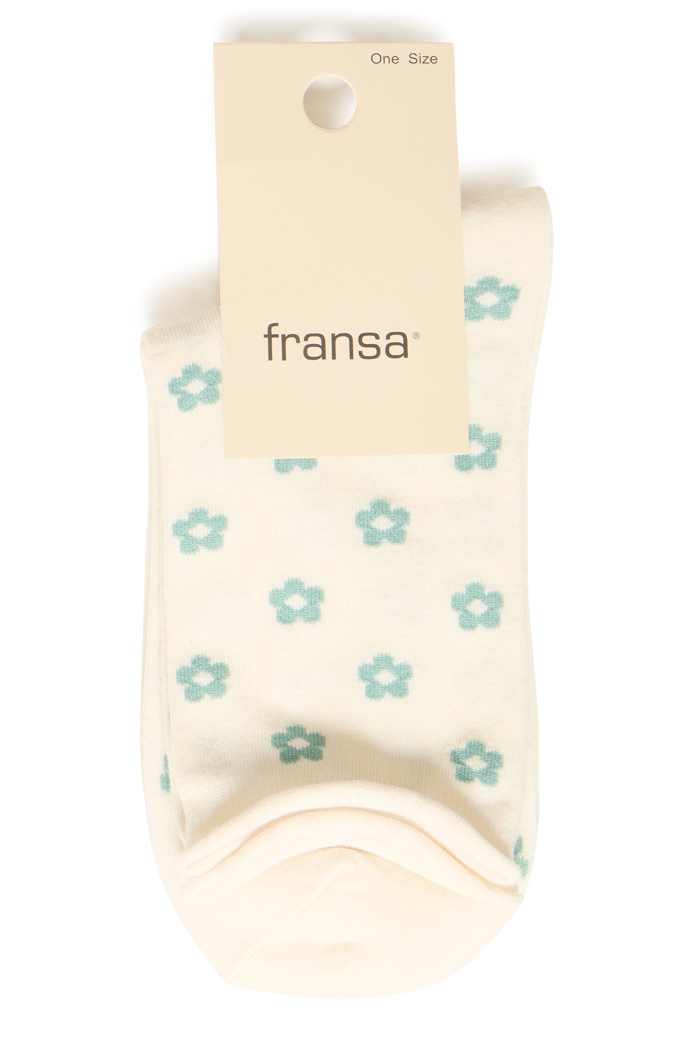 Fransa Sina Socks - Blue Polkadot & Floral