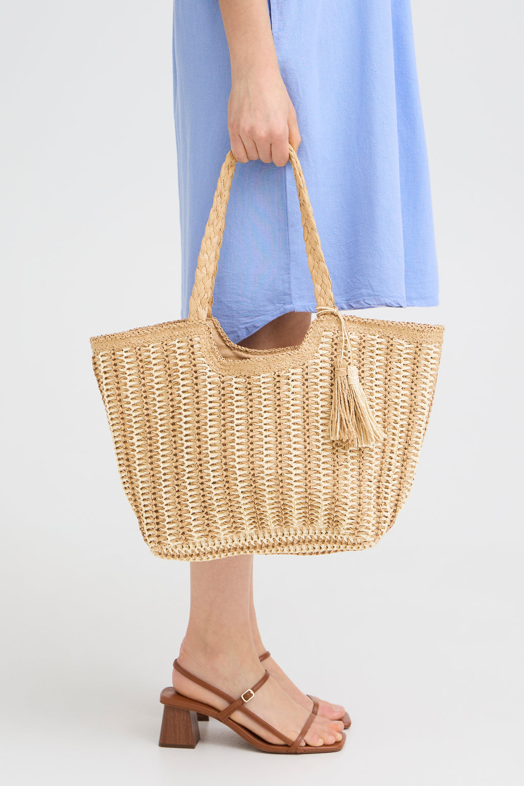 Fransa Paola Woven Tote Shopper Bag
