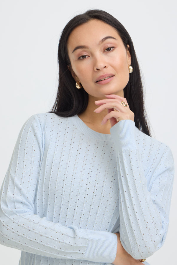 Fransa Vanessa Perforated Pointelle Dot Jumper