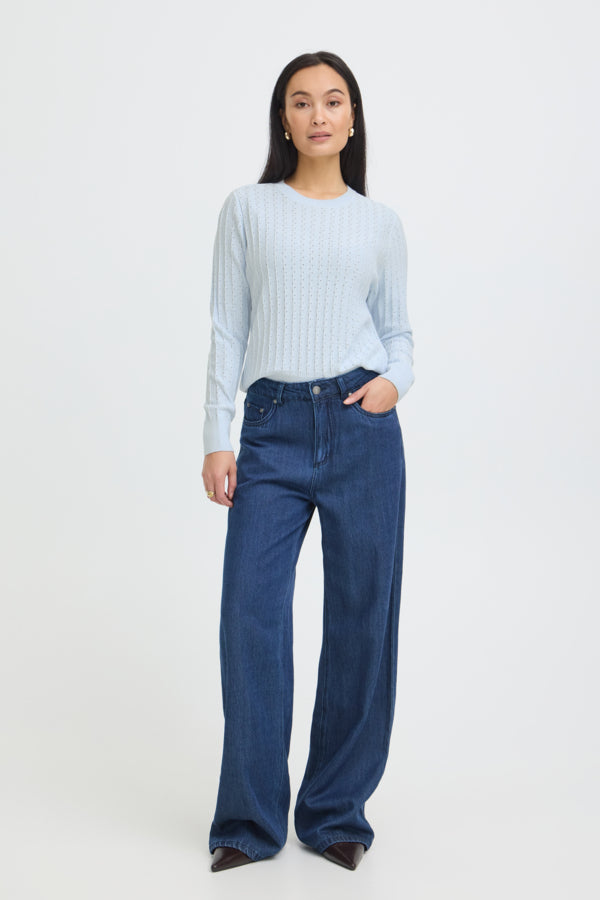 Fransa Vanessa Perforated Pointelle Dot Jumper