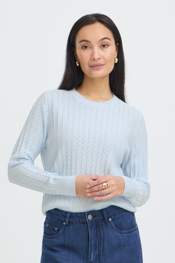 Fransa Vanessa Perforated Pointelle Dot Jumper