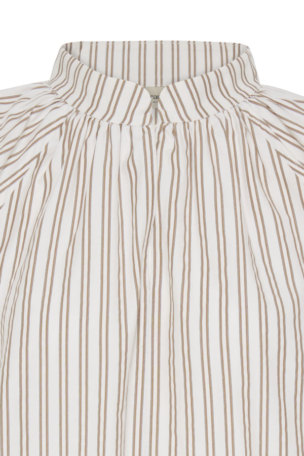Fransa Zaba High Neck Stripe Blouse