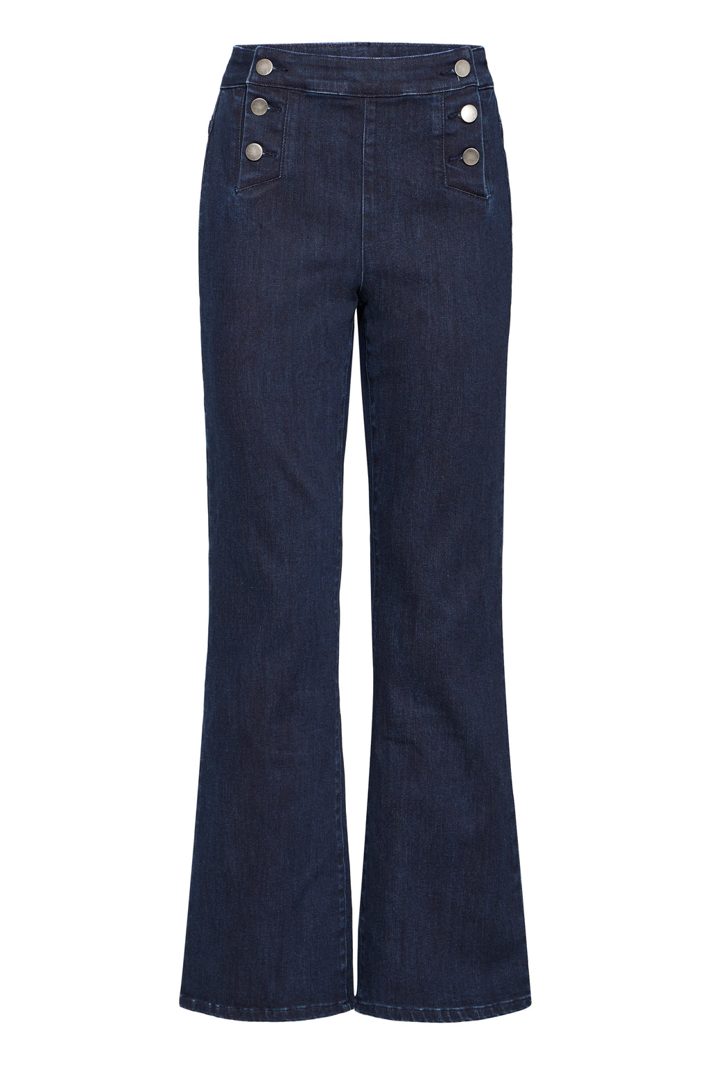 Fransa Lissi Hanna Button Front Slim Straight Jeans