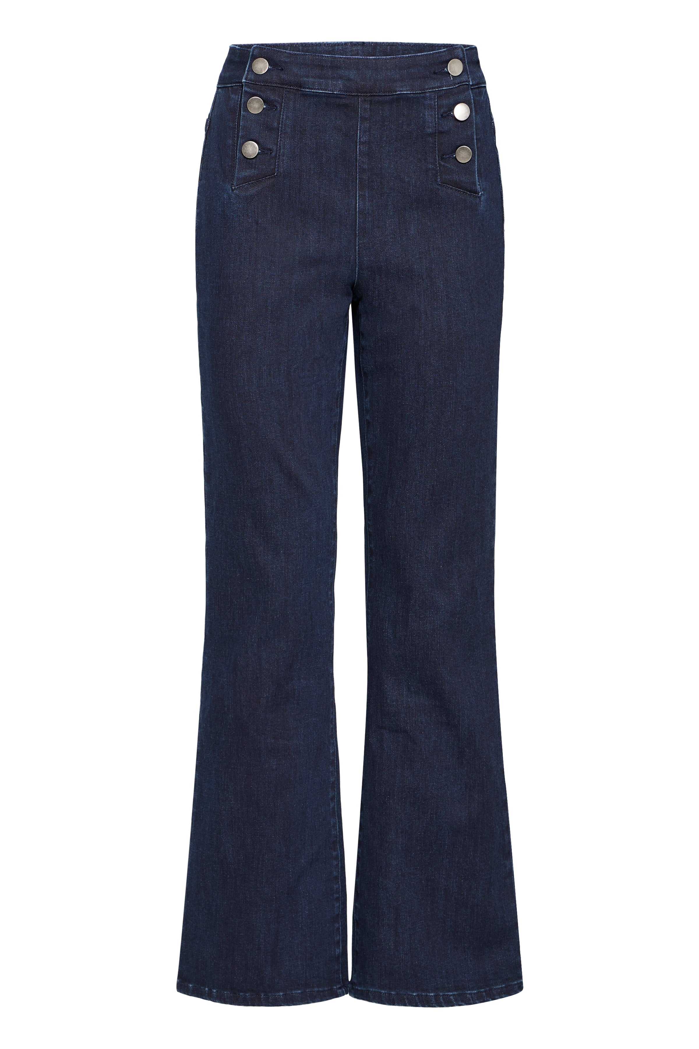 Fransa Lissi Hanna Button Front Slim Straight Jeans