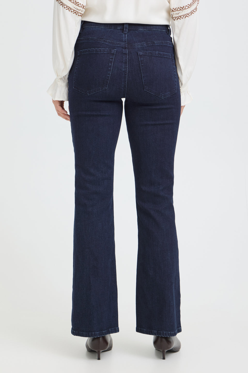 Fransa Lissi Hanna Button Front Slim Straight Jeans