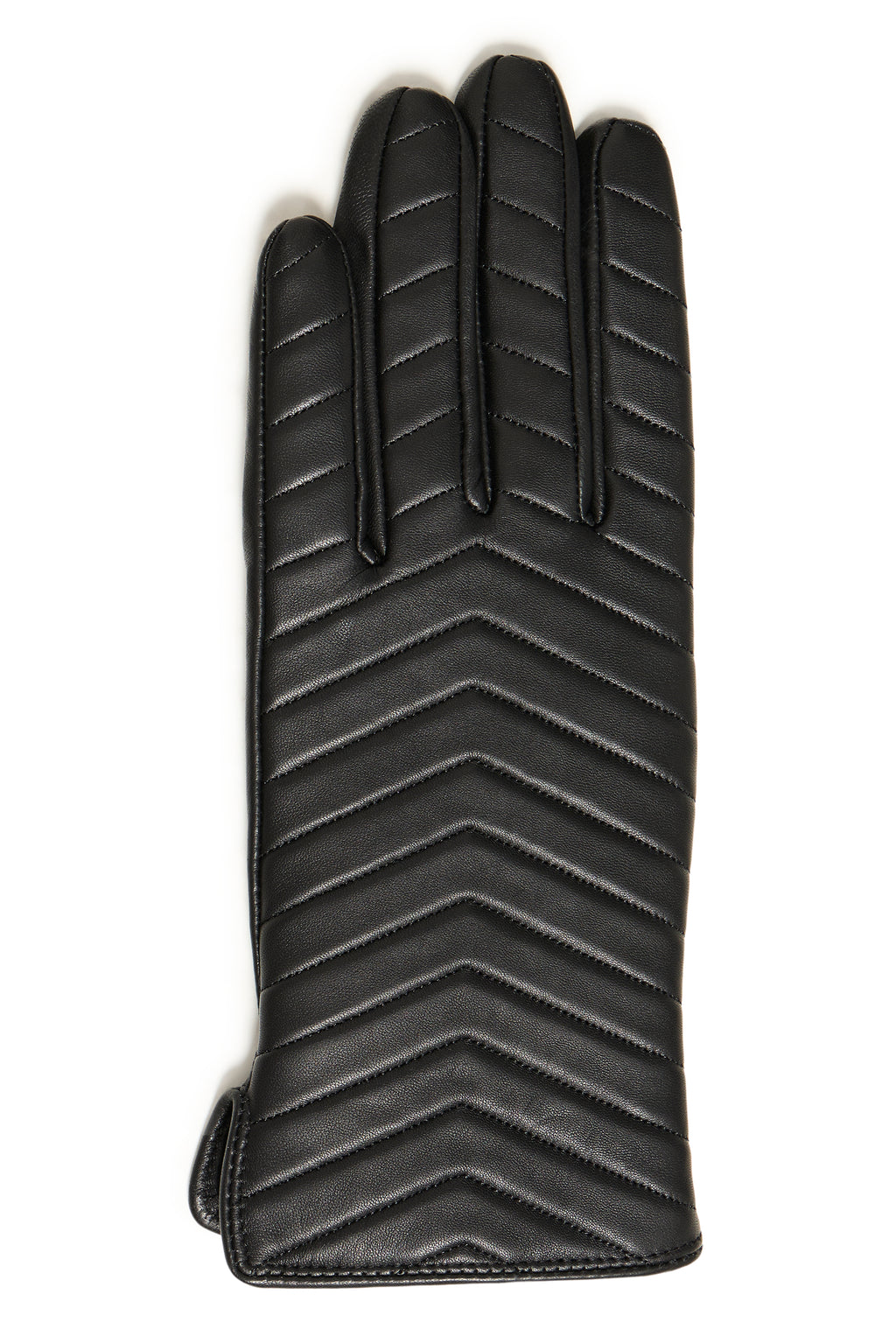 Fransa Suni Chevron Stitching Leather Gloves