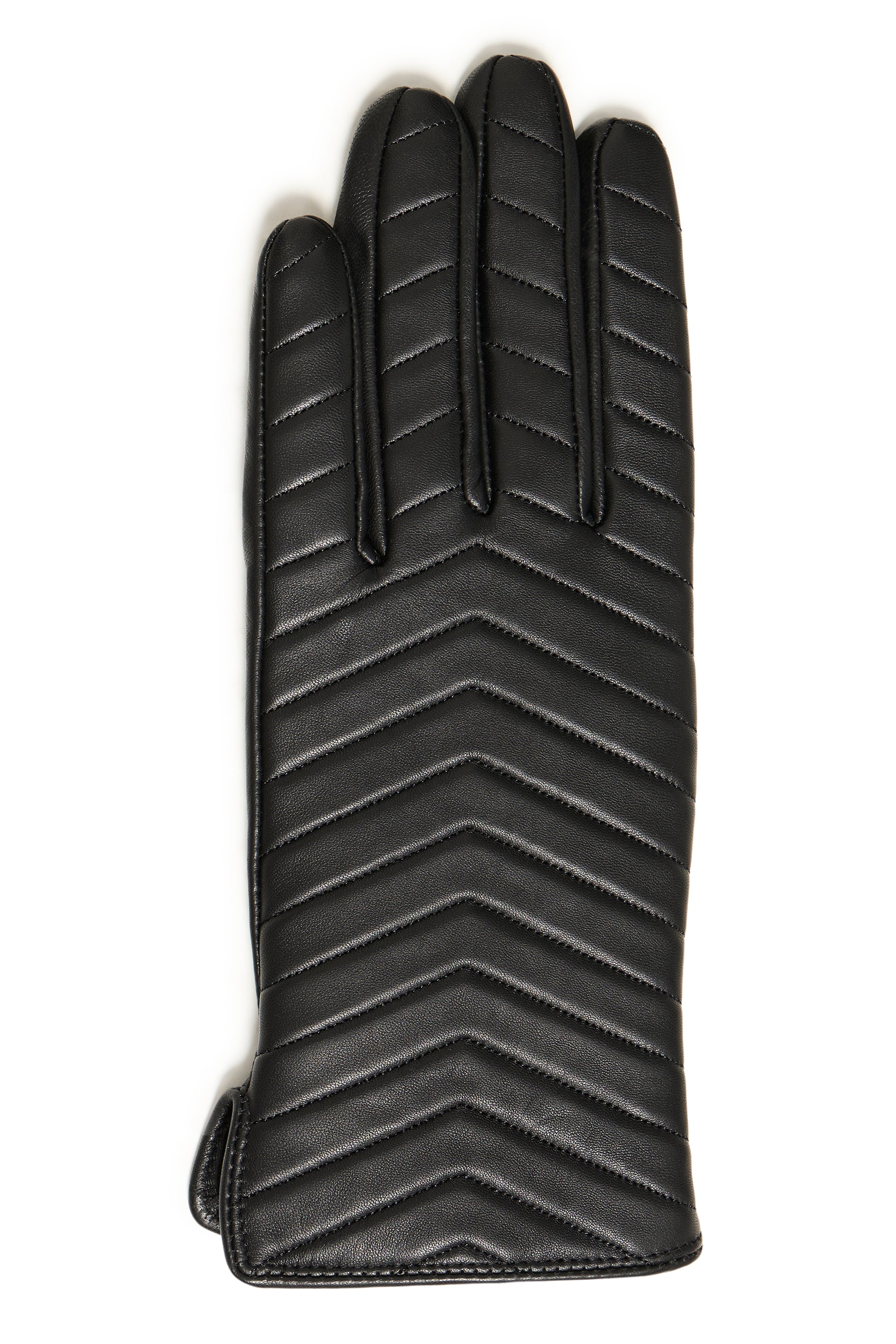 Fransa Suni Chevron Stitching Leather Gloves