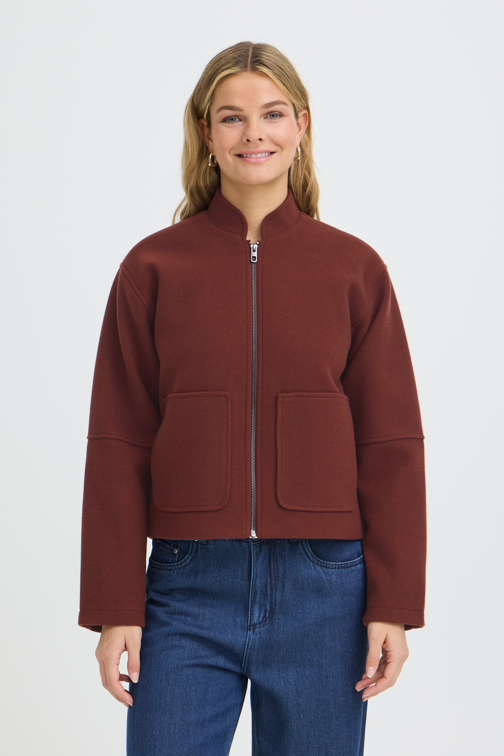 Fransa Joa Pocket Front Bomber Jacket