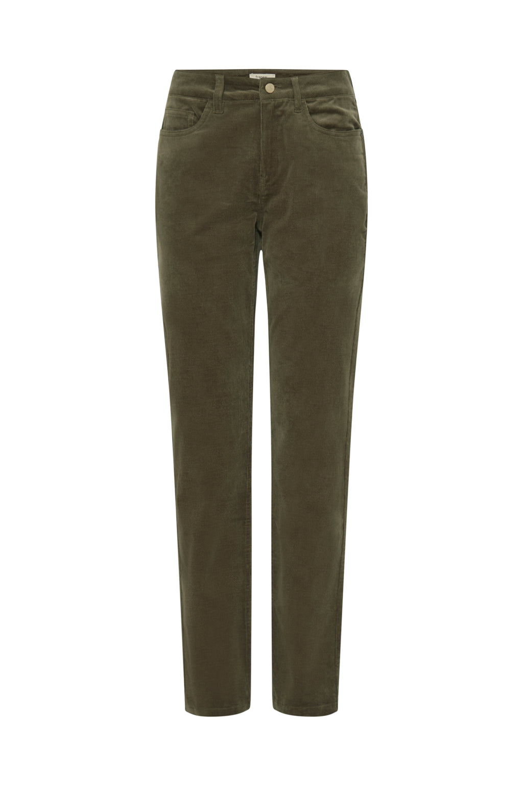 Fransa Tessa Cord Straight Leg Trousers – Olive