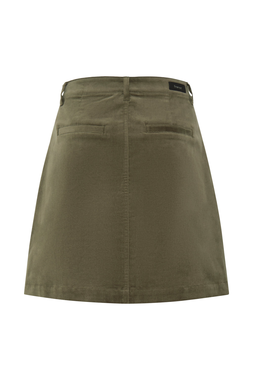 Fransa Tean Cord Knee Length Skirt – Olive
