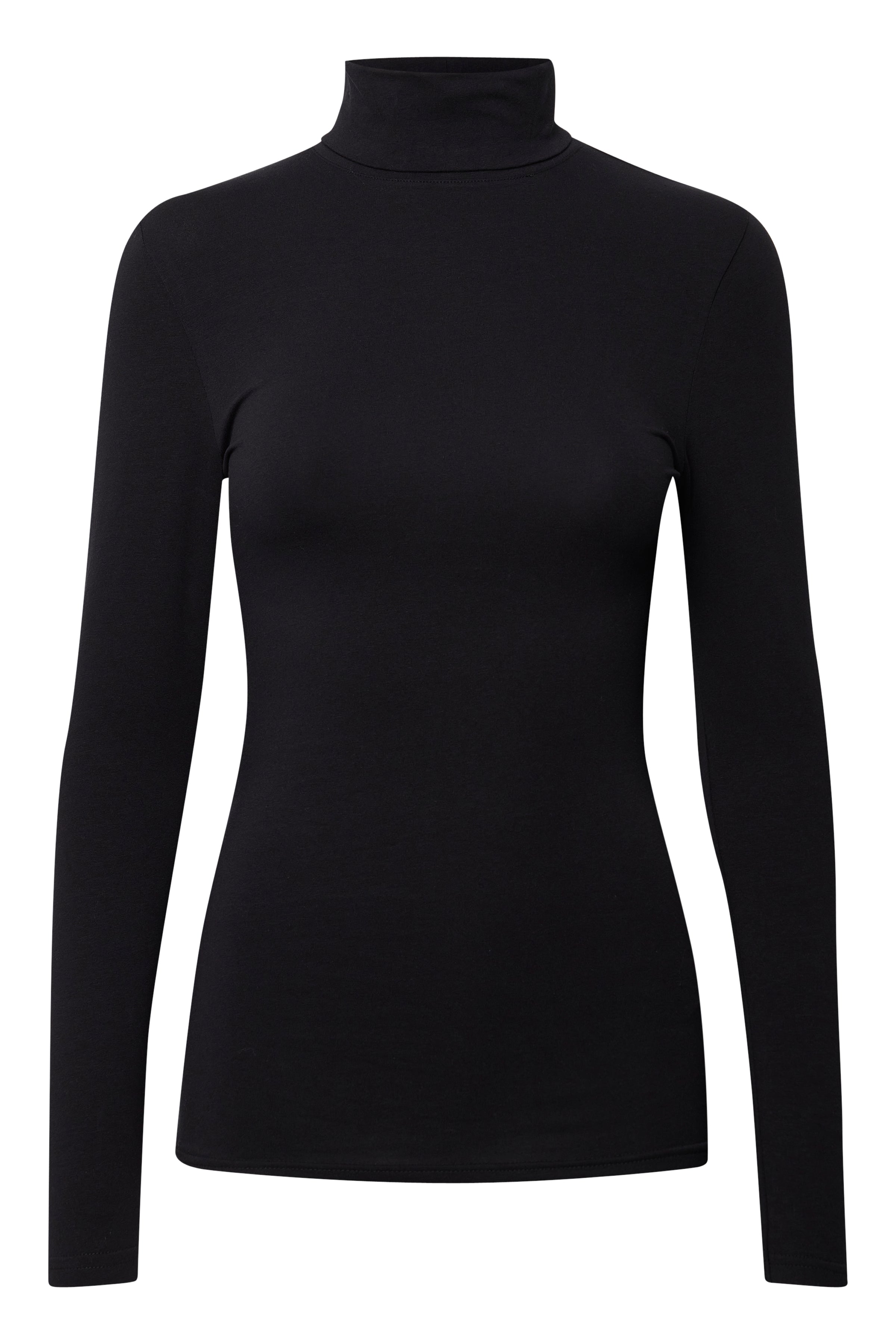 B.Young Pamila Long Sleeve Roll Neck Top - Black