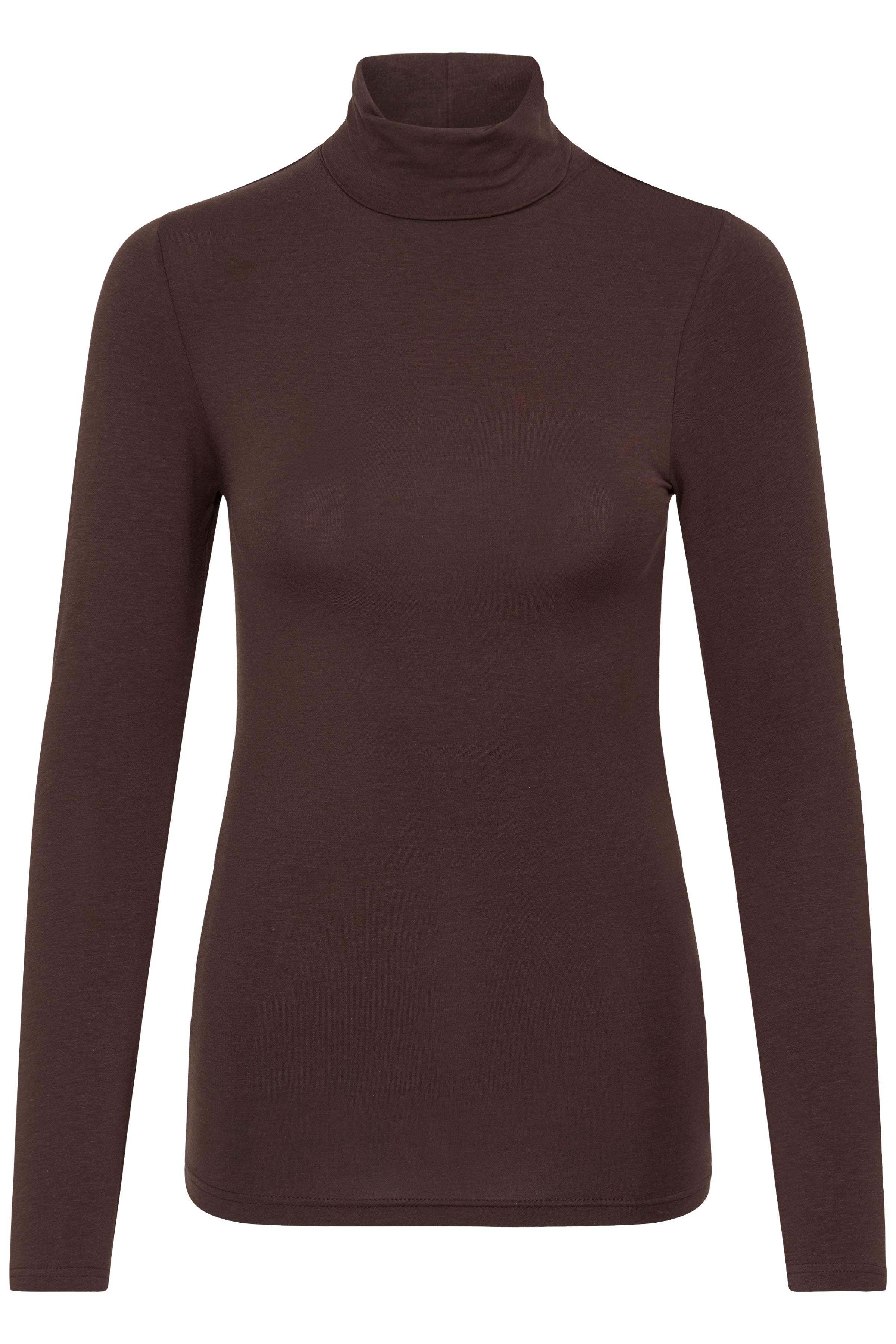 B.Young Pamila Roll Neck Top – Chocolate