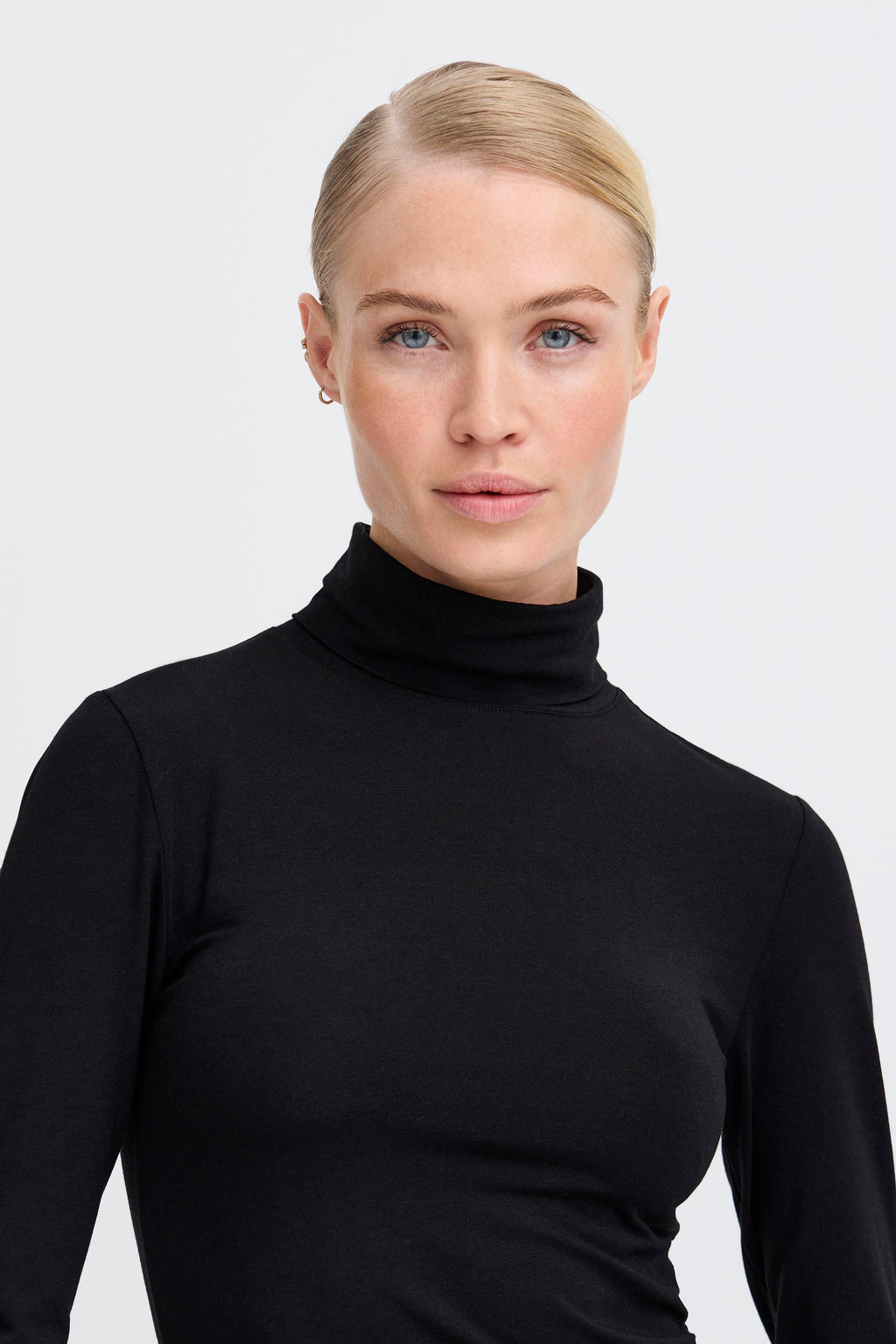 B.Young Pamila Long Sleeve Roll Neck Top - Black