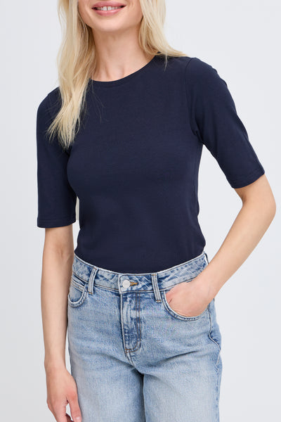 B.Young Pamila Slim Fit T-Shirt - Navy