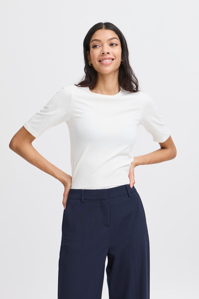 B.Young Pamila Slim Fit T-Shirt - White